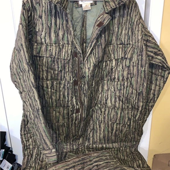 Vtg 80’s Trophy club Duck hunting coveralls overalls Sz M hooded - Picture 3 of 10